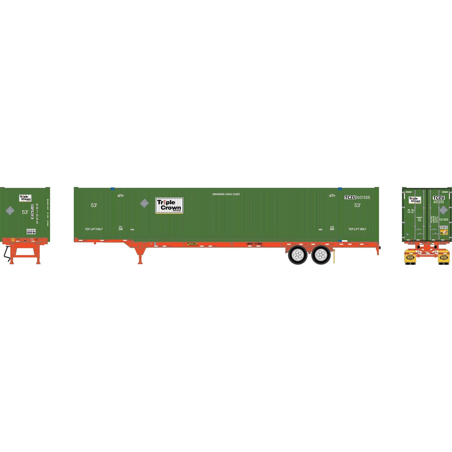 HO ATH 53' Chassis with Container (ATH-2655)