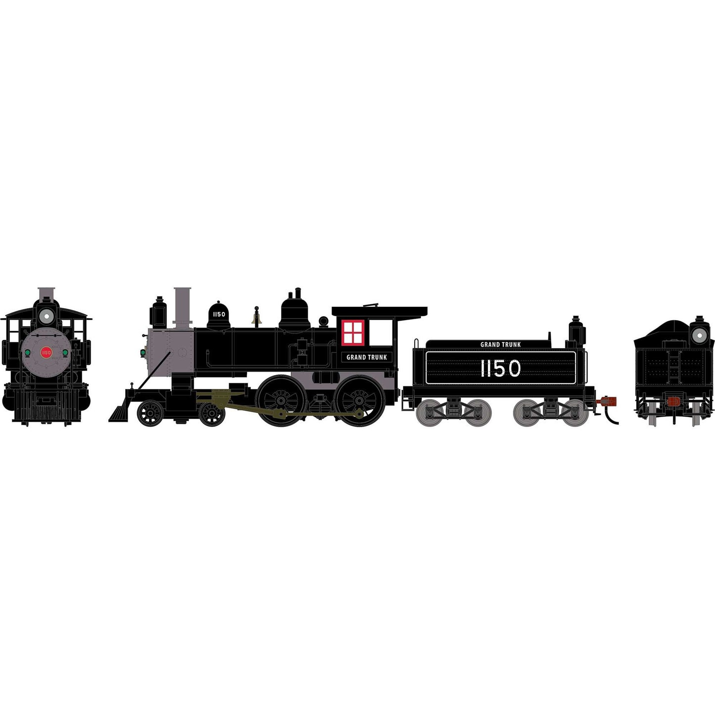 HO ATH 4-4-0 Steam Locomotive with DCC and Sound (ATH-2694)