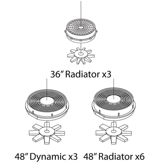 HO Fans Set 48" Early Pan Top (3) (ATH11692)