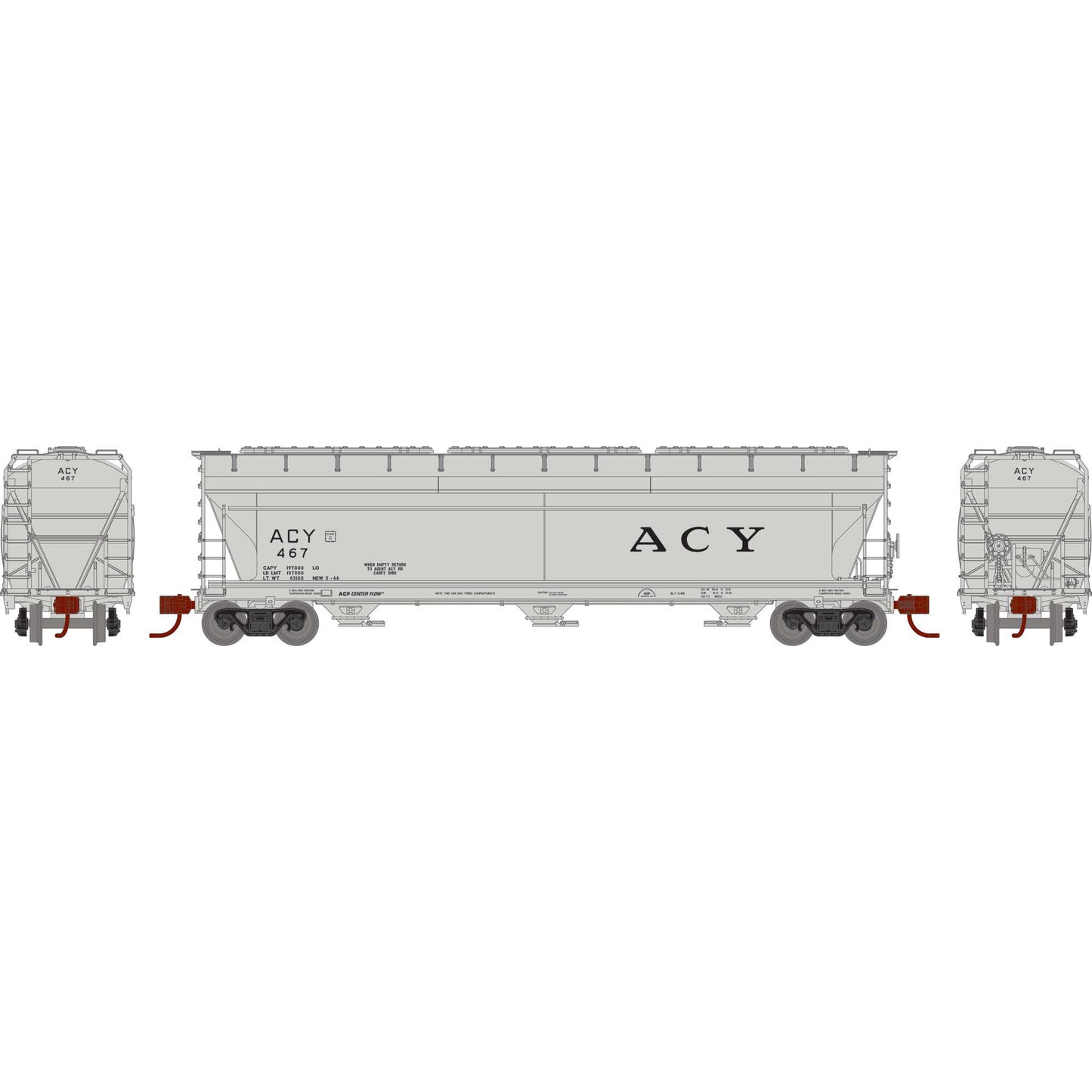 N ACF 4600 3-Bay Center Flow Hopper AC&Y #467 (ATH12940)