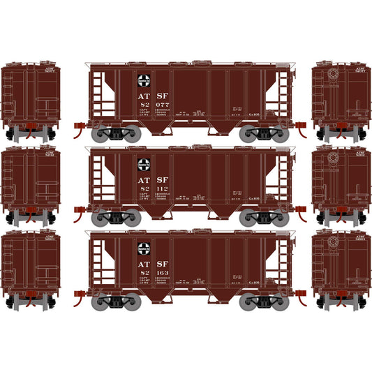 HO PS-2 2003 2-Bay Hopper Model - ATSF (ATH15411)
