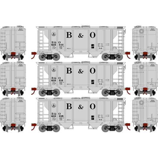 HO PS-2 2003 2-Bay Hopper for B&O (ATH15414)