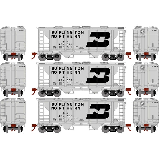 HO PS-2 2003 2-Bay Hopper Burlington Northern Model (ATH15417)