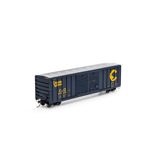 HO 50/ FMC 5077 Double Door Box Car C&O #486220 (ATH15876)