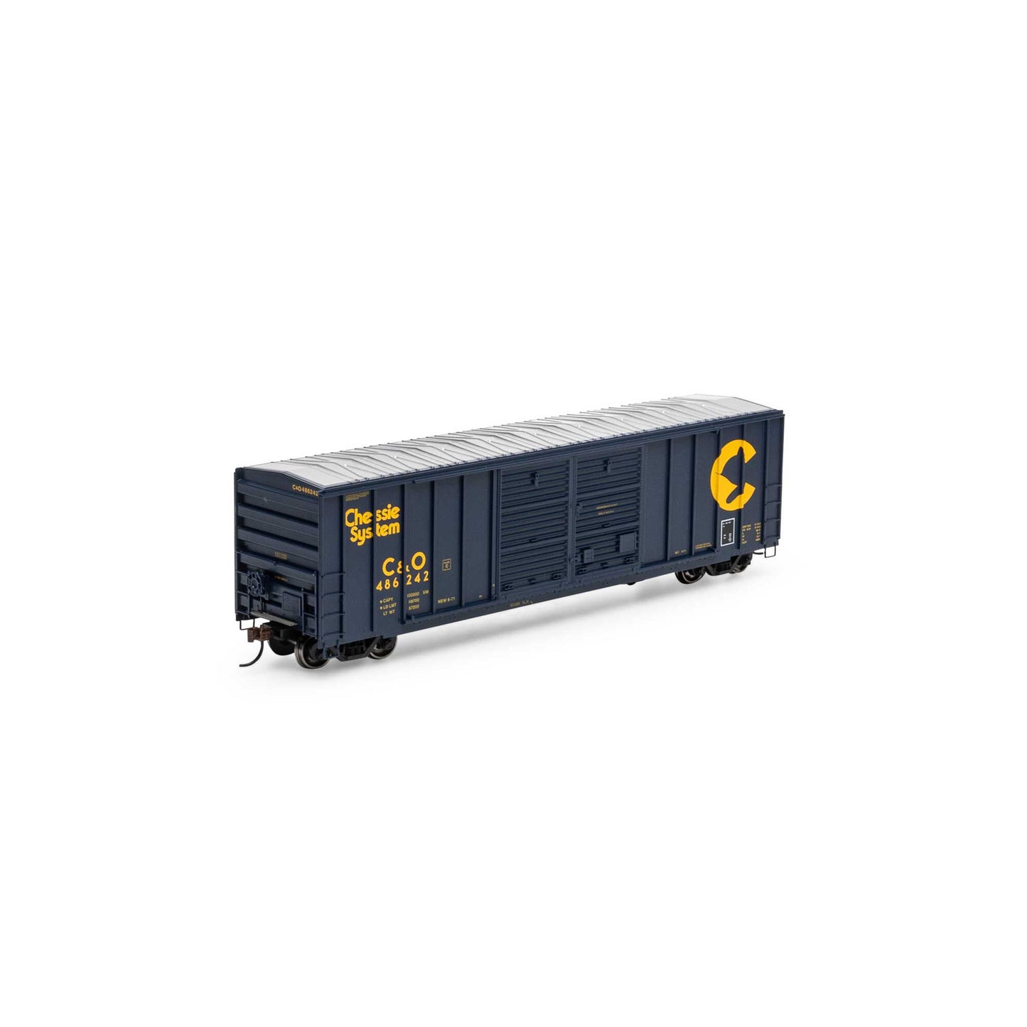 HO 50' FMC 5077 Double Door Boxcar C&O #486242 (ATH15878)