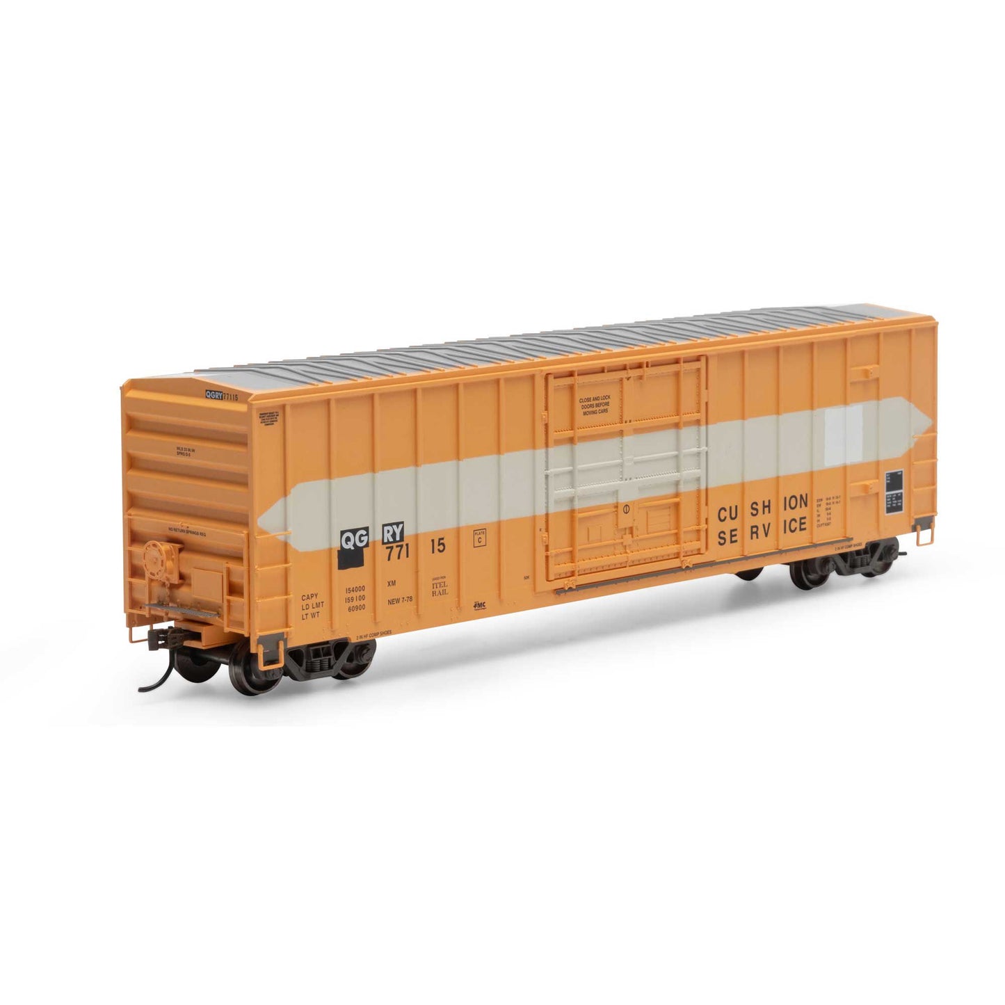 HO FMC 5327 12' Plug Door Box Car QGRY #77115 (ATH18686)