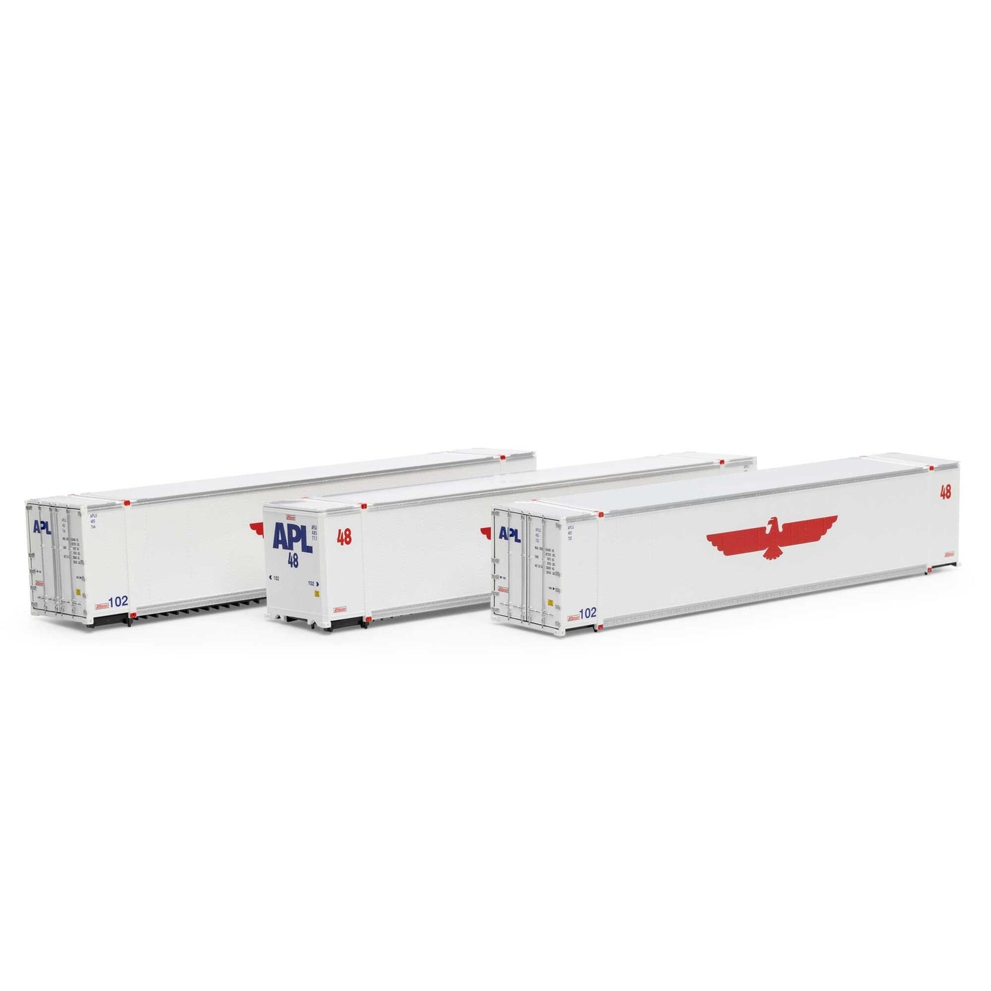 HO 48' Containers (3) for Intermodal Freight Transport (ATH19138)