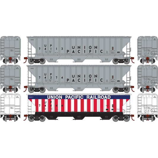 HO PS4740 Covered Hopper UP #74113/74274/74444 (ATH22263)