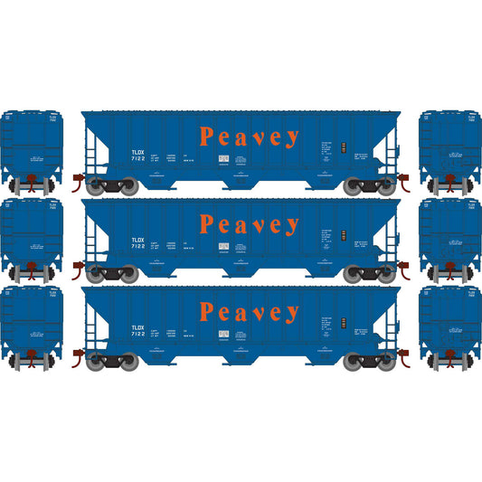 HO PS4740 Covered Hopper TLDX 7122/7125/7126 (ATH22275)