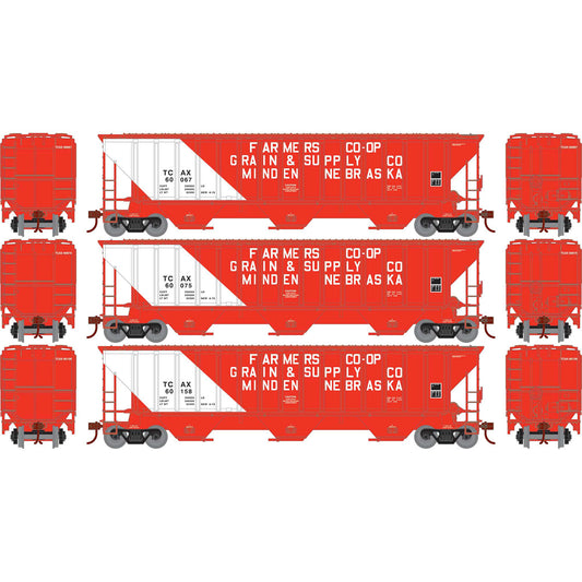 HO PS4740 Covered Hopper TCAX #60067/60075/60158 (ATH22278)