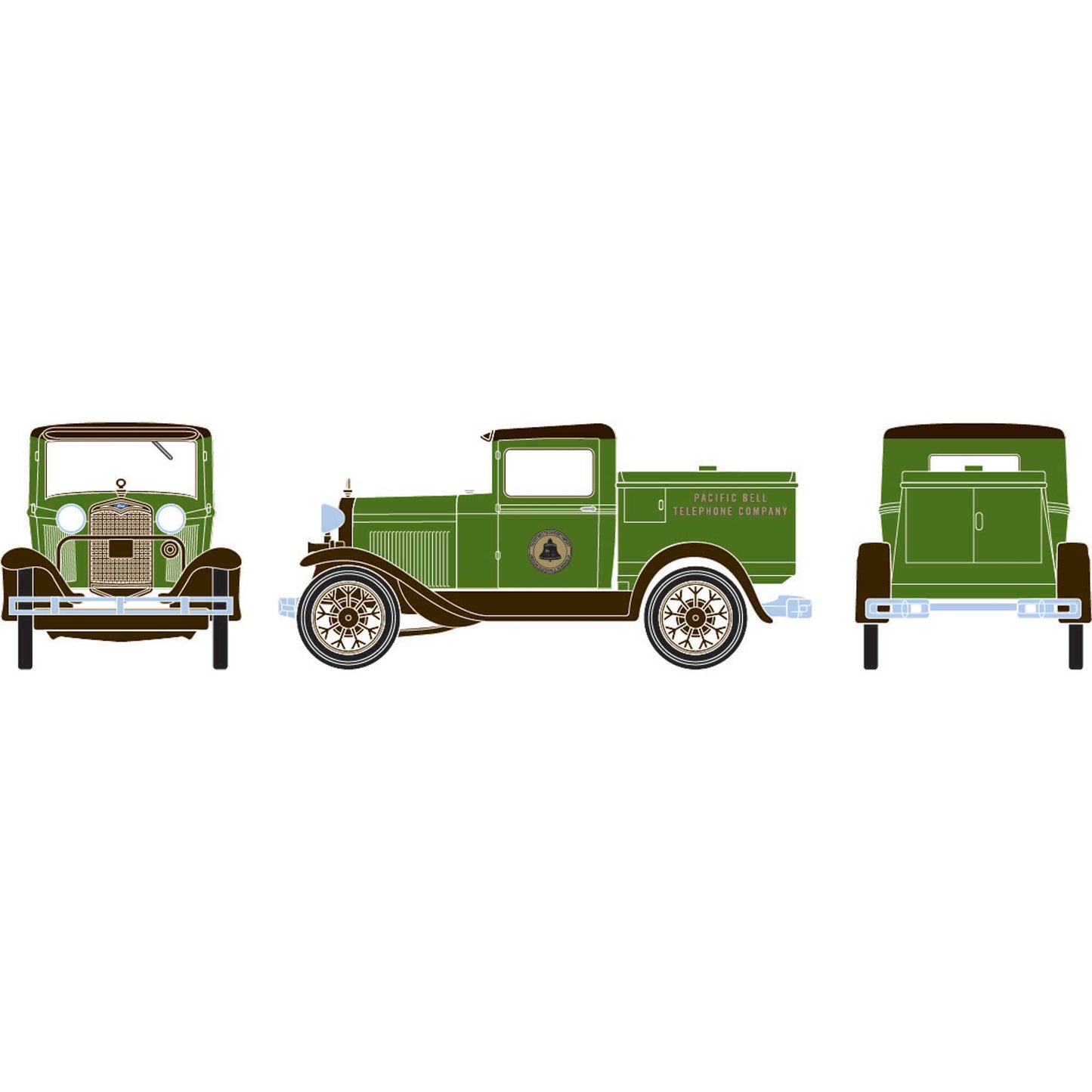 HO RTR Model A Telephone Truck for Pacific Bell (ATH26393)
