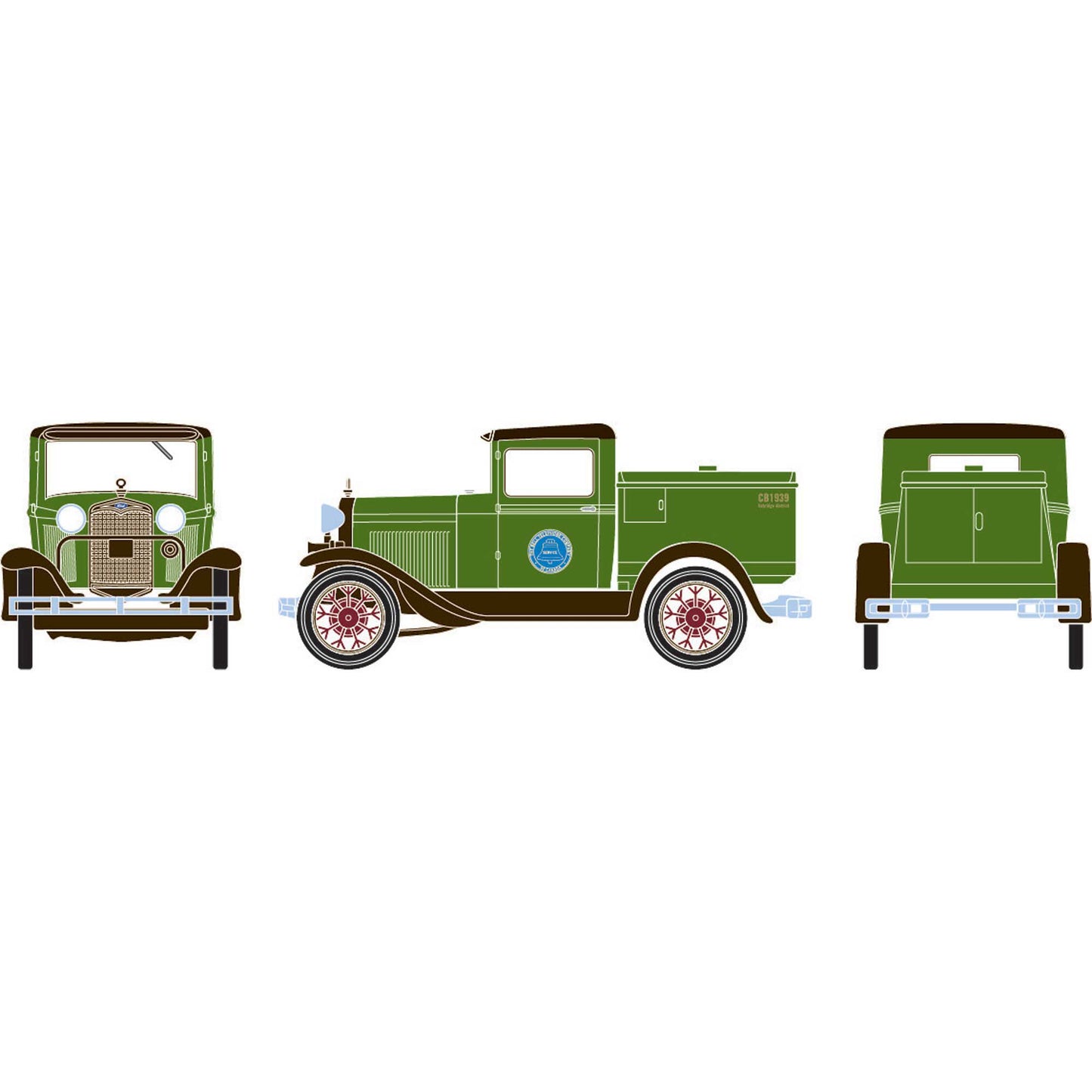 HO RTR Model A Telephone Truck Co of Canada Bell (ATH26601)