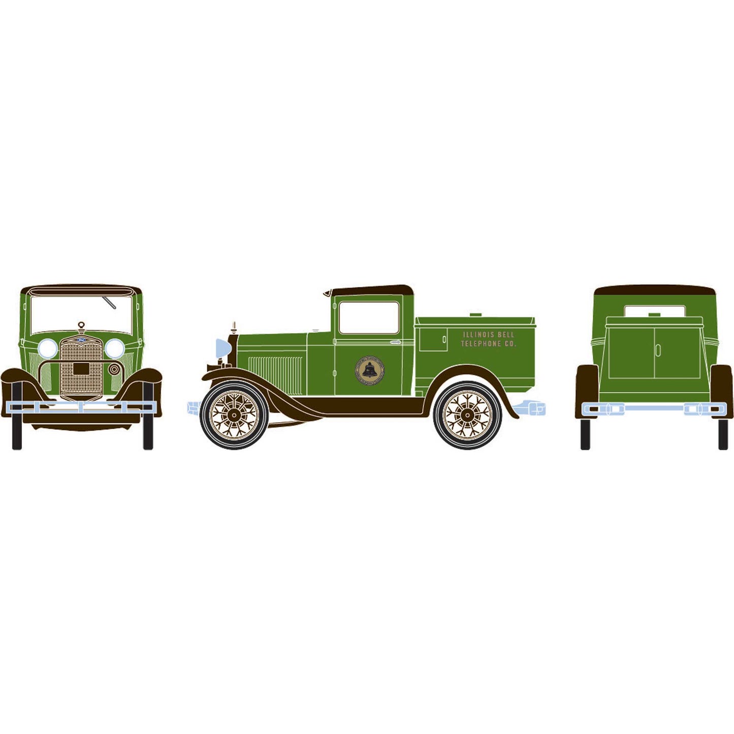 HO RTR Model A Telephone Truck Illinois Bell (ATH26602)