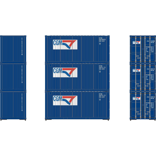 HO RTR 20' Corrugated Container CGTU #1 (3) (ATH27787)