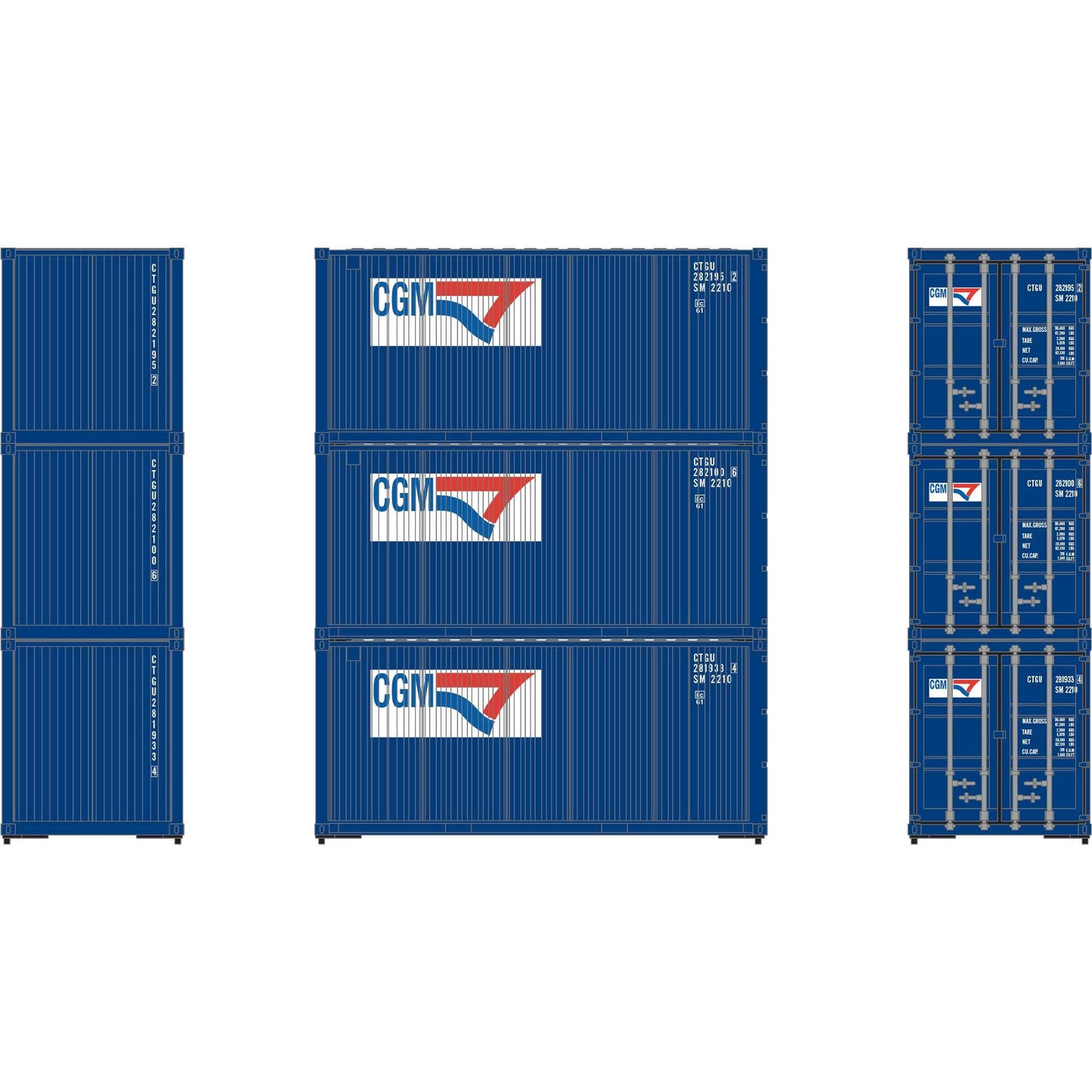 HO RTR 20' Corrugated Container CGTU #2 (ATH27788)