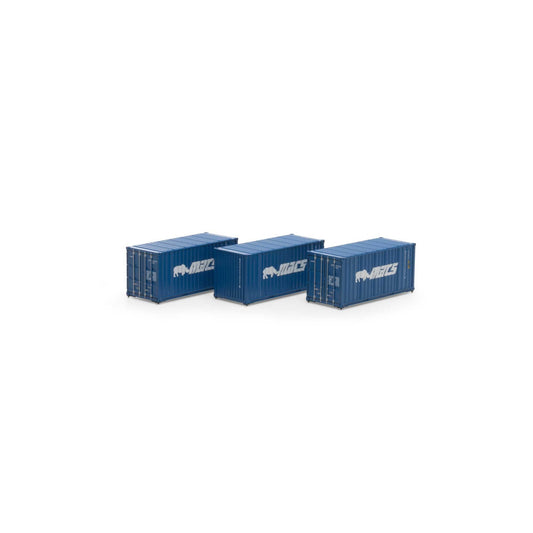 HO RTR 20' Corrugated Container MOCU #1 (3) (ATH27789)
