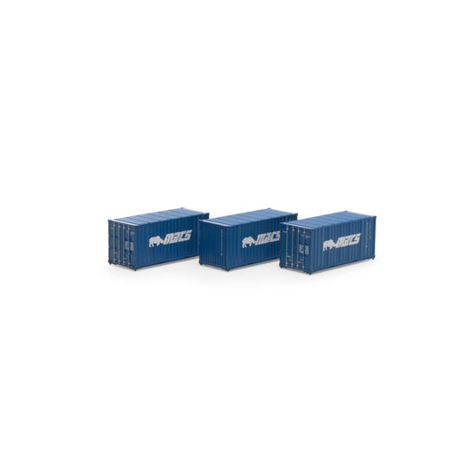 HO RTR 20' Corrugated Container MOCU #2 (3) (ATH27790)