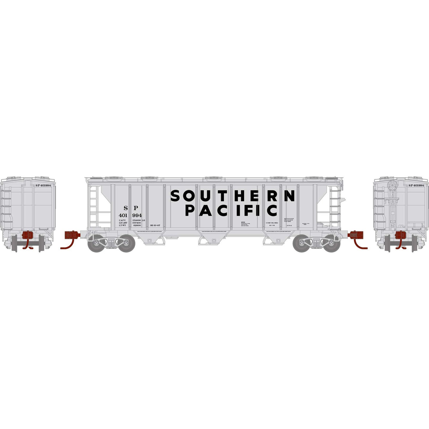 N PS-2 2893 3-Bay Covered Hopper SP #401994 (ATH28360)