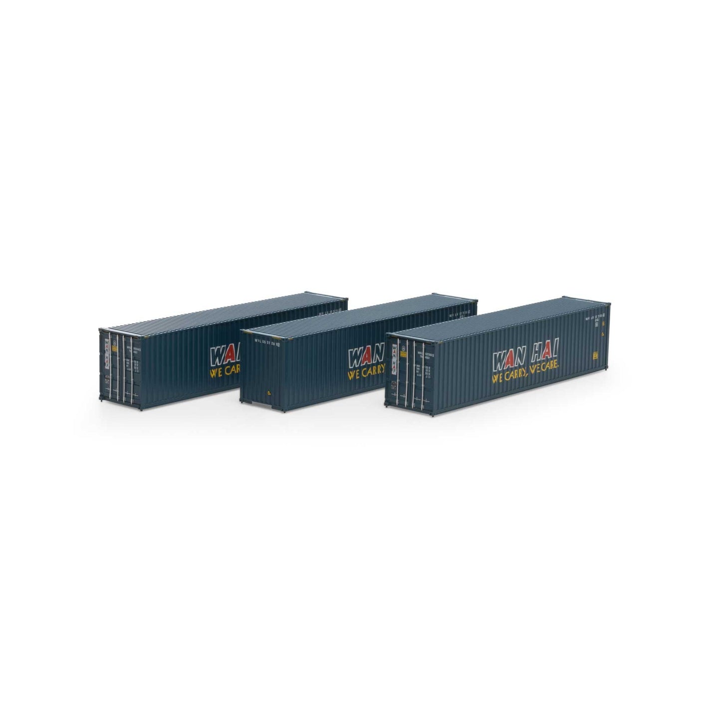 HO RTR 40' Corrugated Container Wan Hai (3 Pack) (ATH29171)