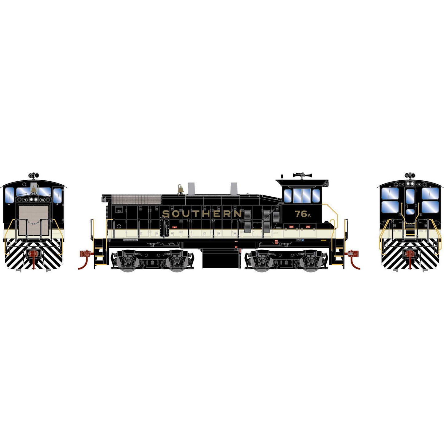 HO SW1500 Locomotive Southern Railway #76A (ATH29674)