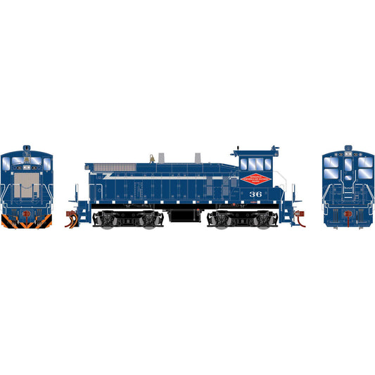 HO SW1500 Locomotive Minneapolis Northfield & Southern #36 Plastic Model (ATH29675)