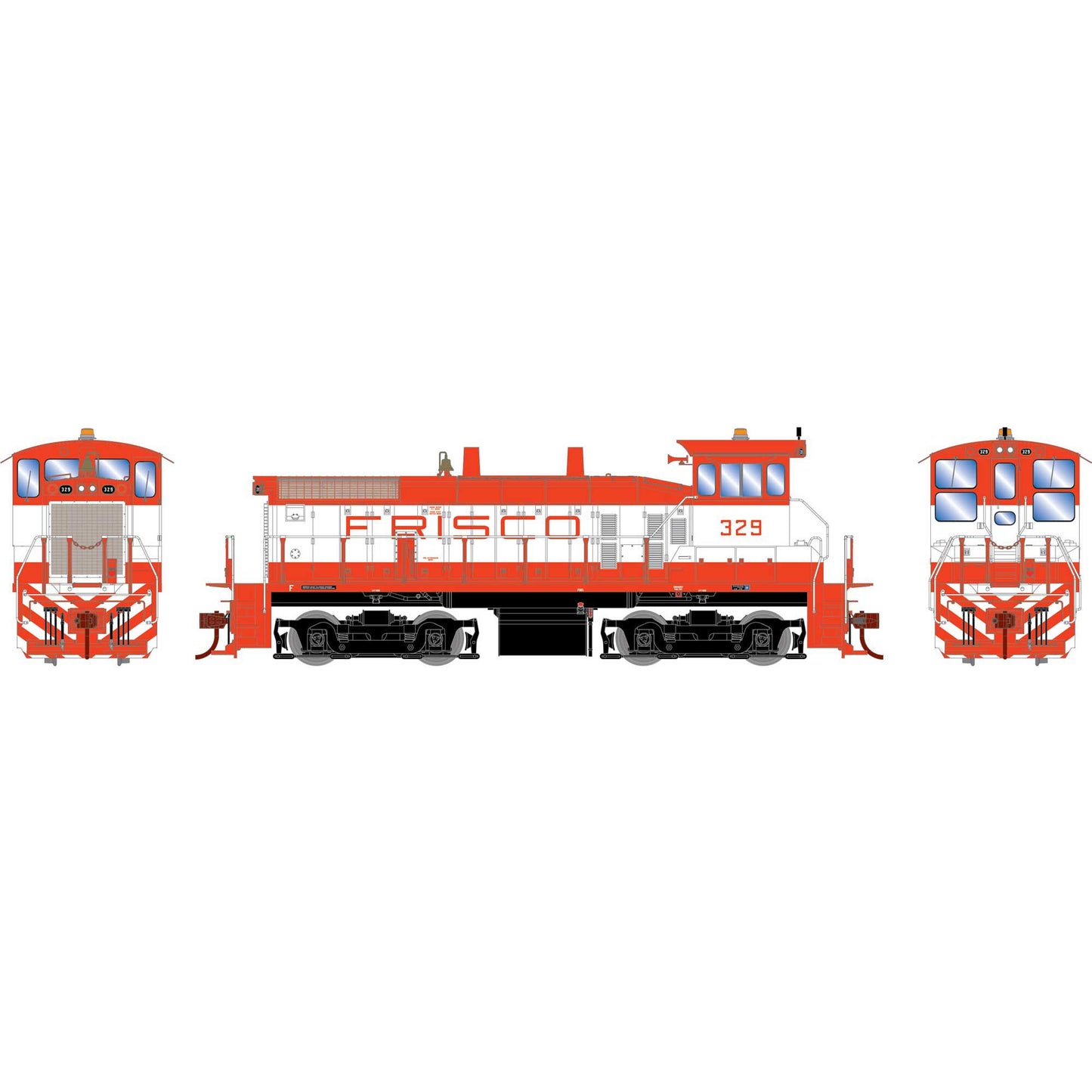 HO SW1500 Locomotive Frisco #329 (ATH29678)