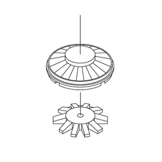 HO Fans Set 36" Button Top/CF7 (3 Sets) (ATH31002)