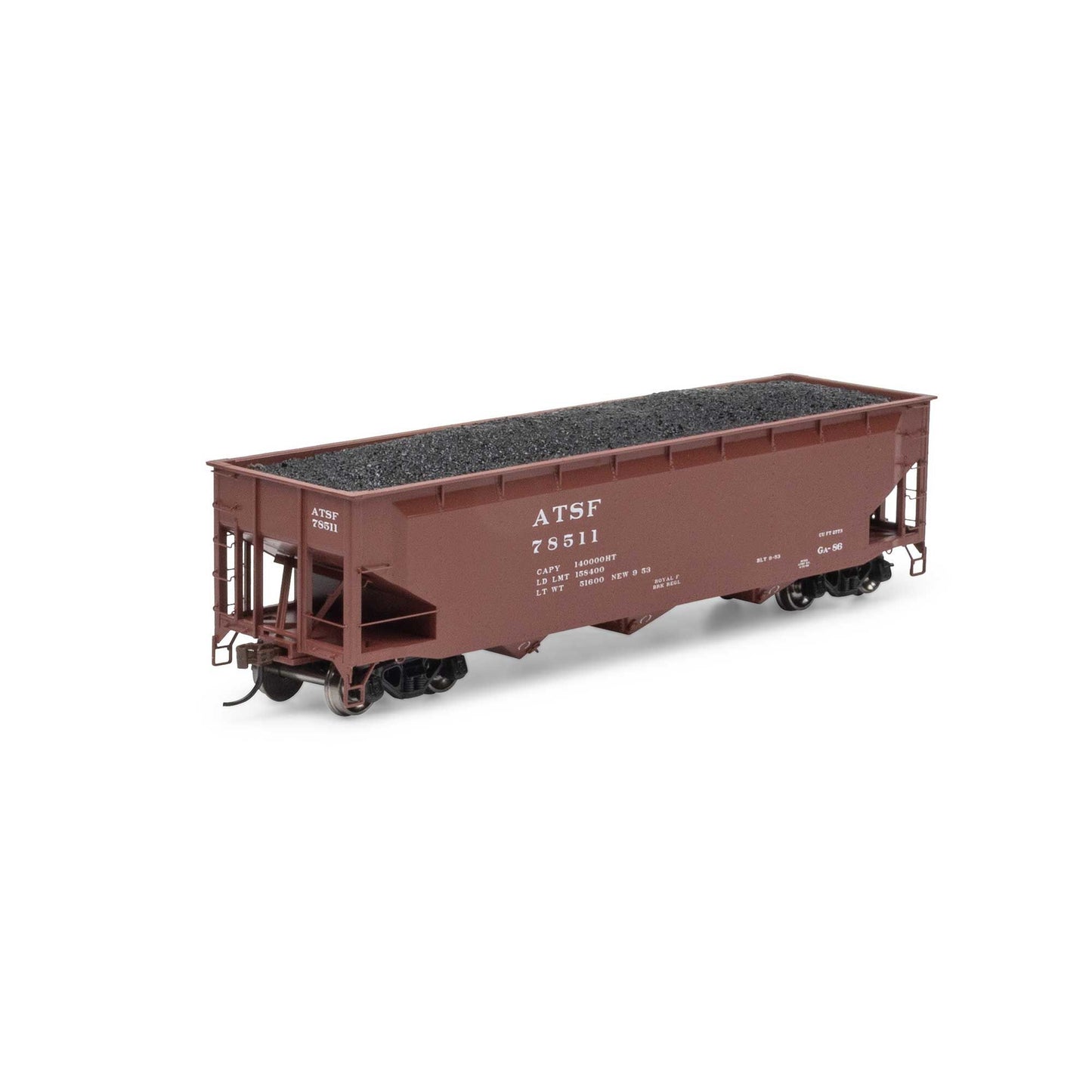 HO 40' Offset Coal Hopper with Load, ATSF #78511 (ATH33077)