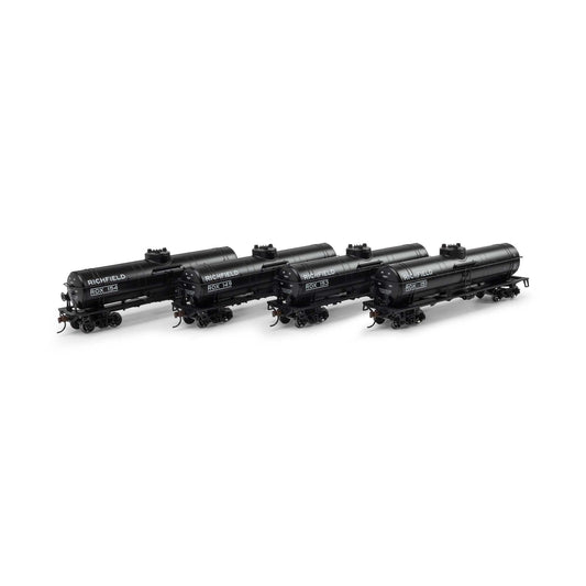 HO 1-Dome Tank Richfield/ROX Model Car 4-Pack (ATH3379)