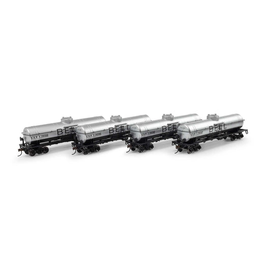 HO 1-Dome Tank Bell Oil/SHPX #2 4-Pack Plastic Model (ATH3385)