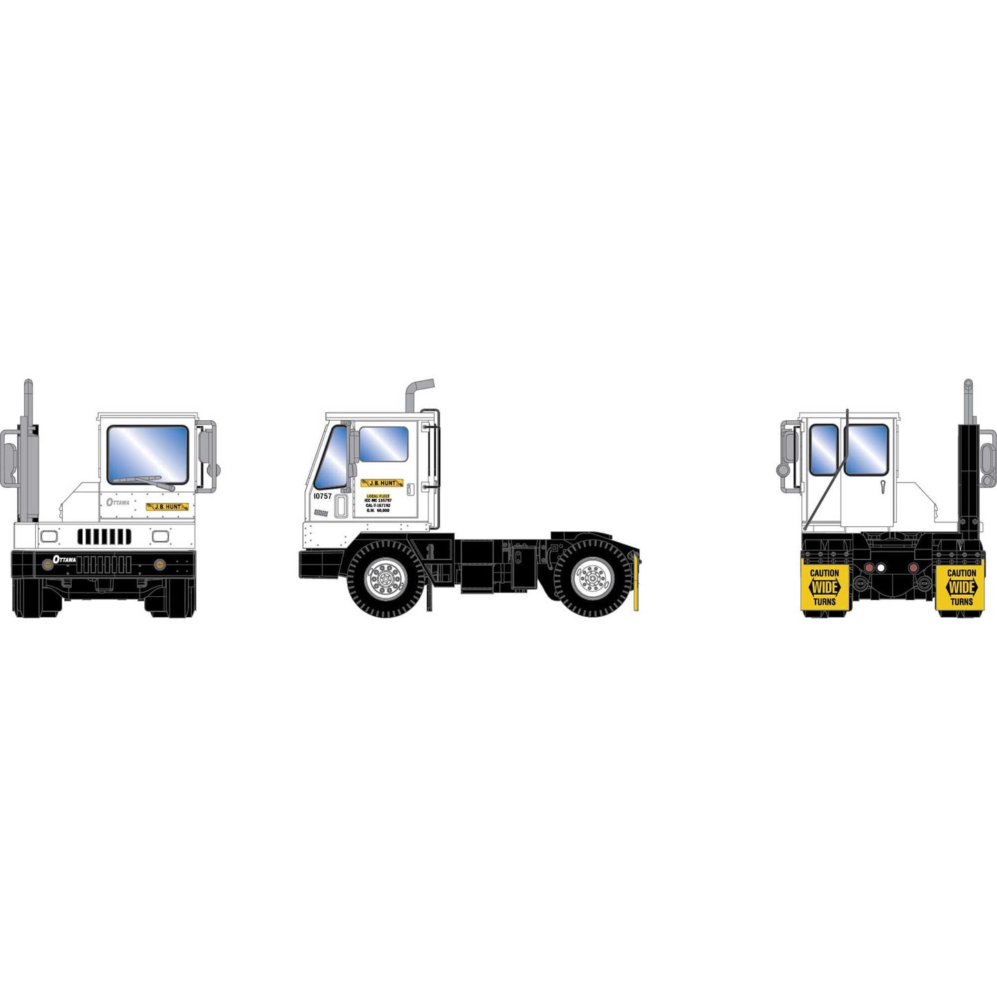 HO Modern Yard Tractor JB Hunt #10757 (ATH39011)