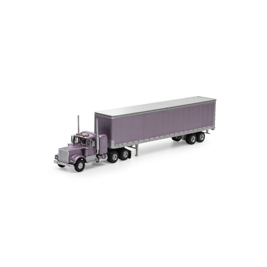 HO Kenworth Tractor and Trailer Purple-Metallic (ATH41091)