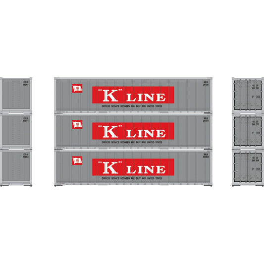HO 40' Smooth Side Containers KKLU #1 (ATH63393)