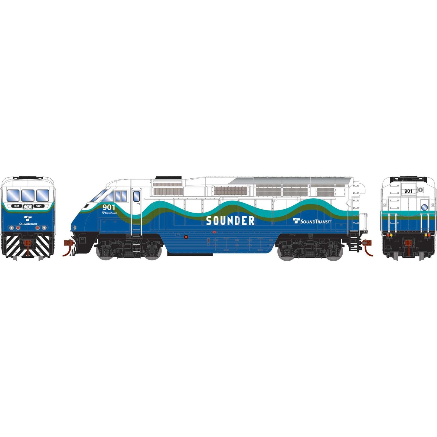 HO F59PHI Locomotive SDRX #901 (ATH64852)