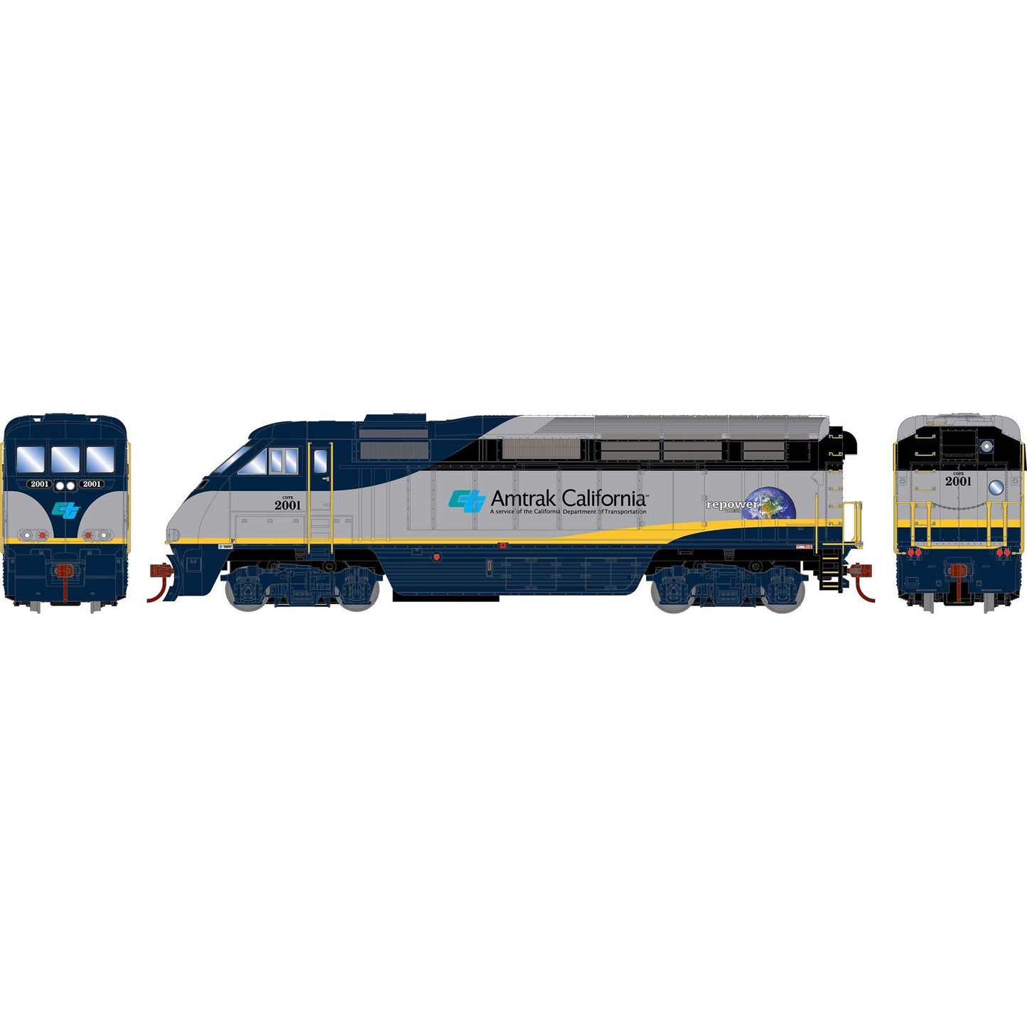HO F59PHI Locomotive with DCC and Sound CDTX #2001 (ATH64950)