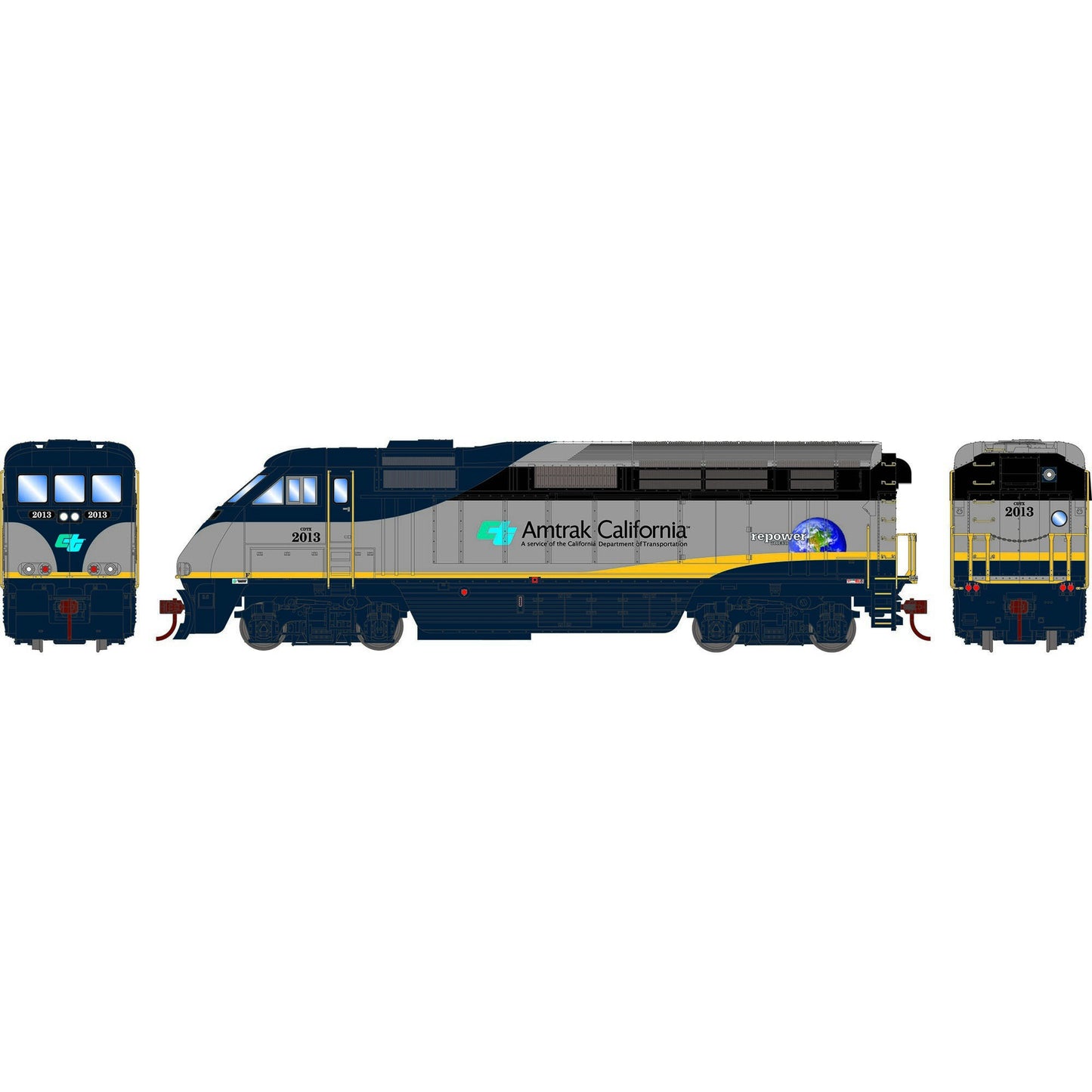 HO F59PHI Locomotive with DCC and Sound CDTX #2013 (ATH64951)