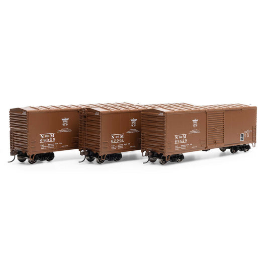 HO 40' Modern Box Car NdeM #67061 #68055 #69529 (ATH67980)