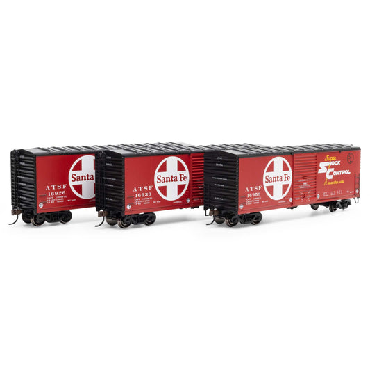 HO 40' Modern Box Car ATSF #16926 #16933 #16958 (ATH69435)