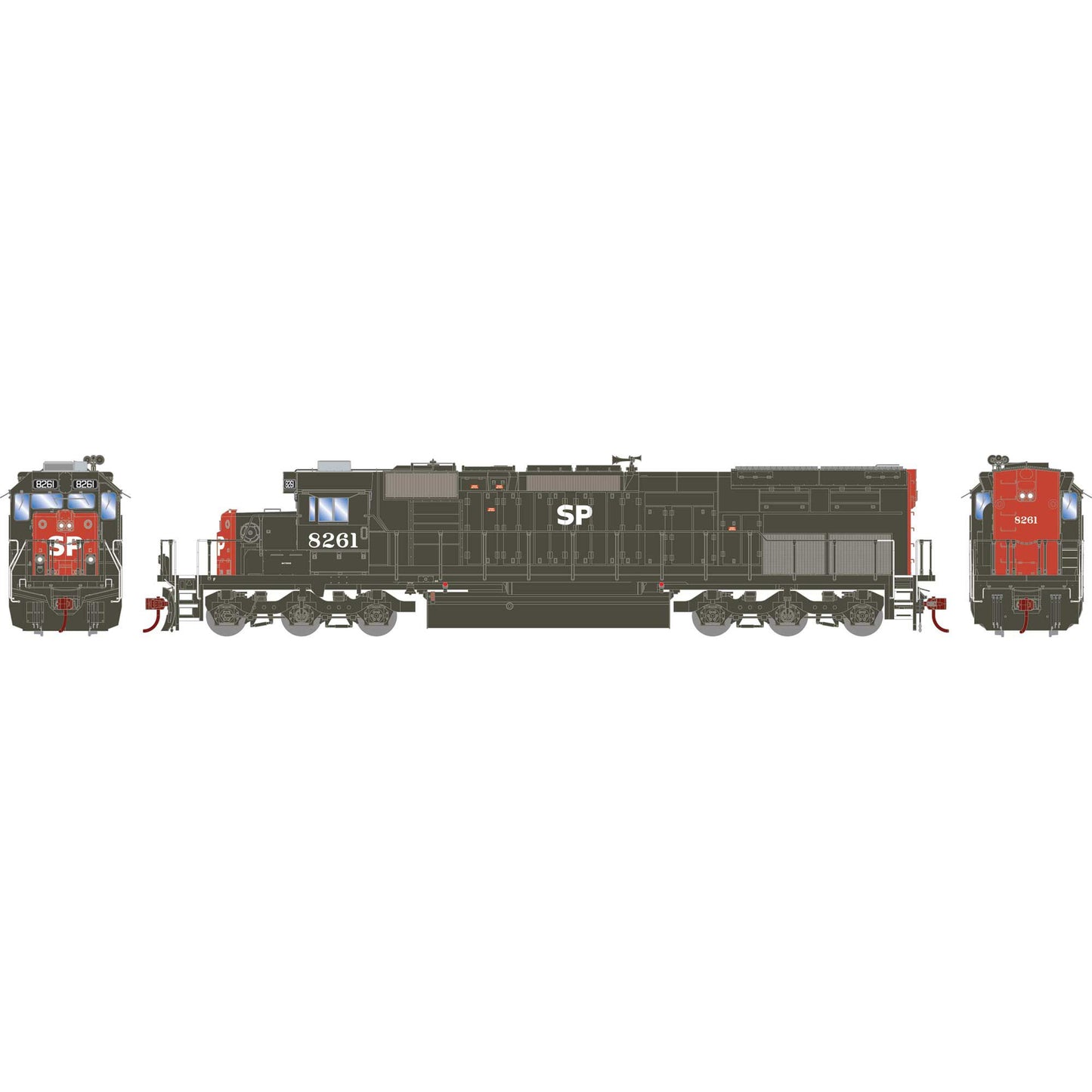 HO RTR SD40T-2 SP/Roseville #8261 Diesel-Electric Locomotive (ATH72063)