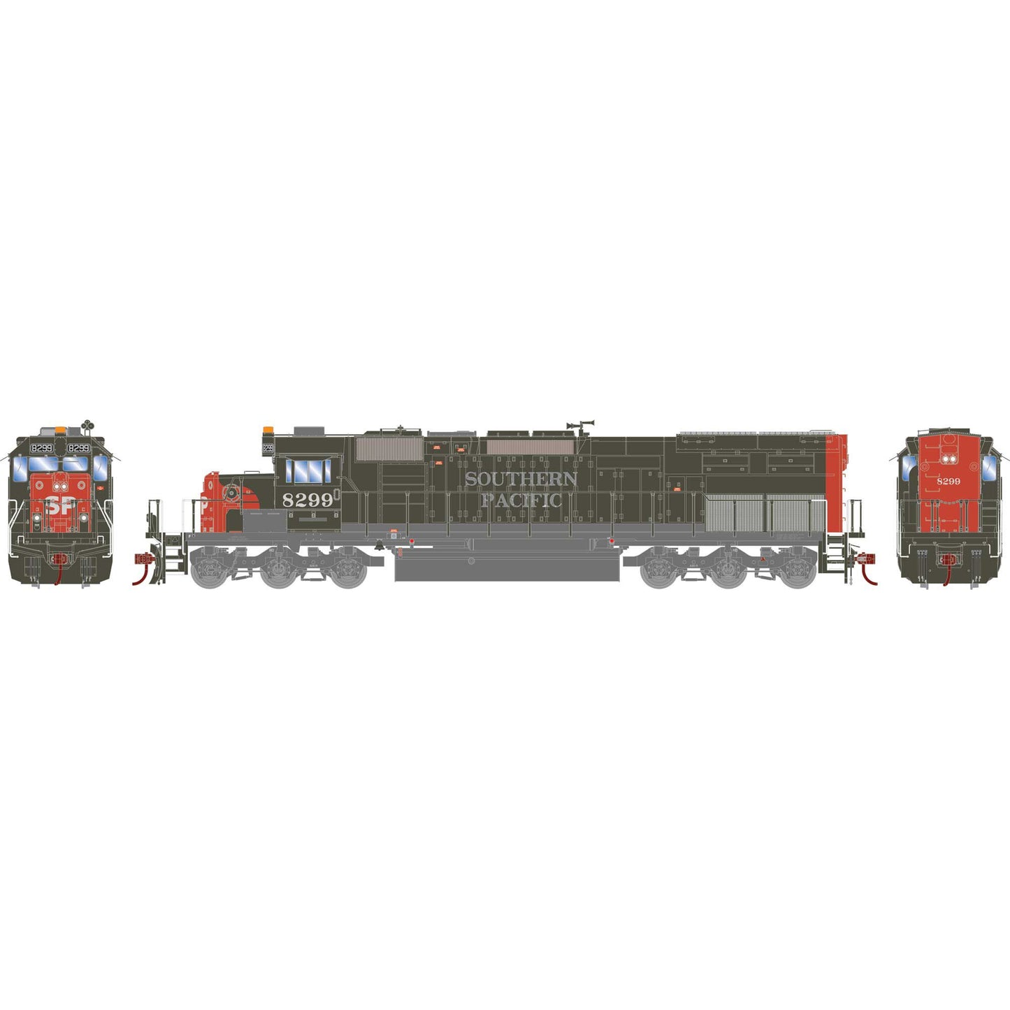 HO RTR SD40T-2 Southern Pacific 1990s #8299 (ATH72064)