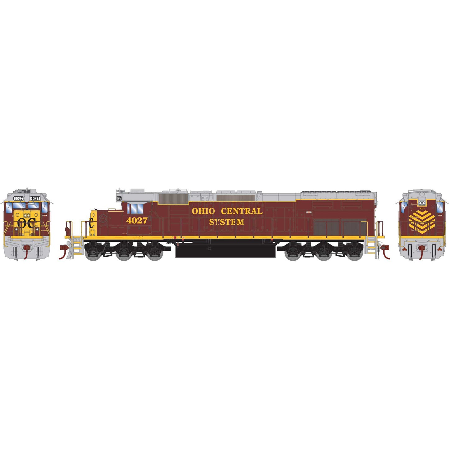 HO RTR SD40T-2 Ohio Central #4027 Locomotive (ATH72078)
