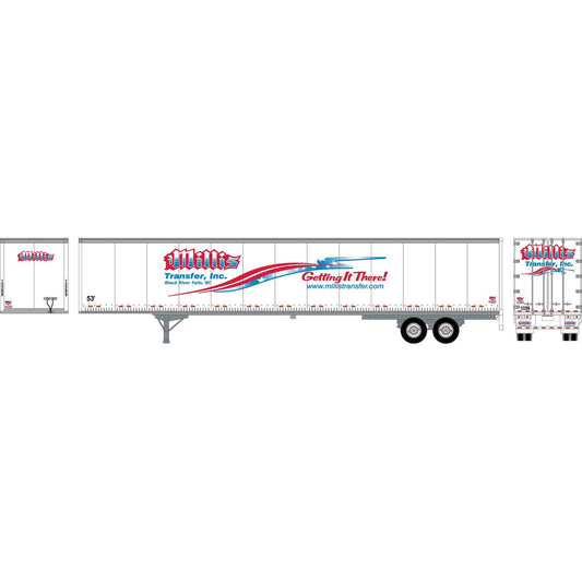 HO 53' Wabash Plate Trailer Millis Transfer #1 (ATH72810)