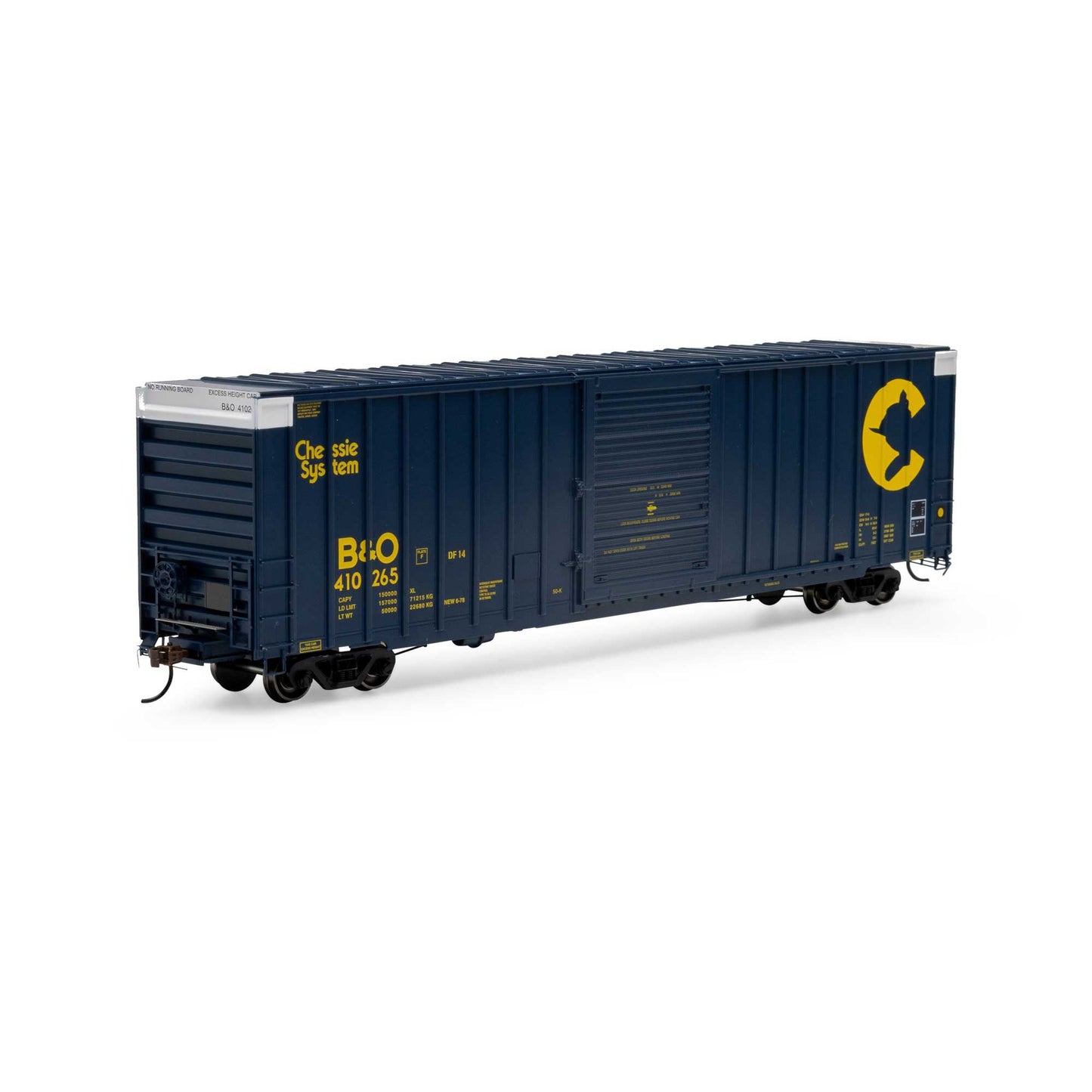 HO 60' ICC Hi-Cube Boxcar B&O #410265 Plastic Model (ATH72833)