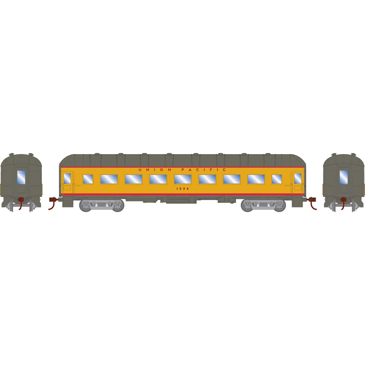 HO RTR Arch Roof Coach UP #1336 (ATH73027)