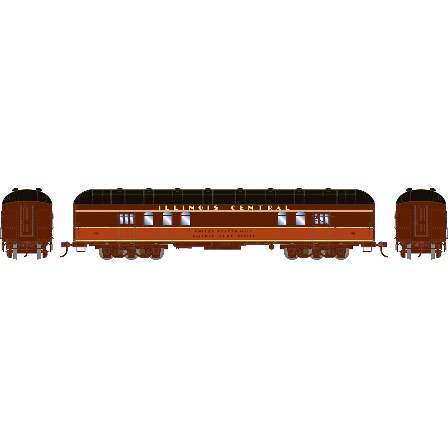 HO RTR Arch Roof RPO Passenger Car IC #99 (ATH73032)