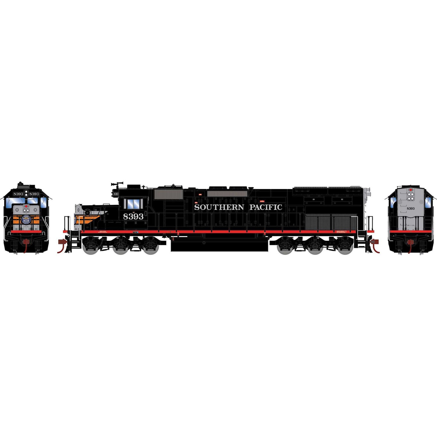 HO SD40T-2 Locomotive SP Black Widow #8393 (ATH73051)