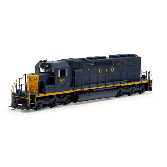 HO SD40 Locomotive with DCC and Sound, C&O #7451 (ATH73739)