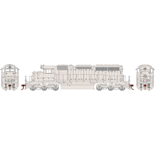 HO SD40 Locomotive with DCC and Sound Undecorated (ATH73747)