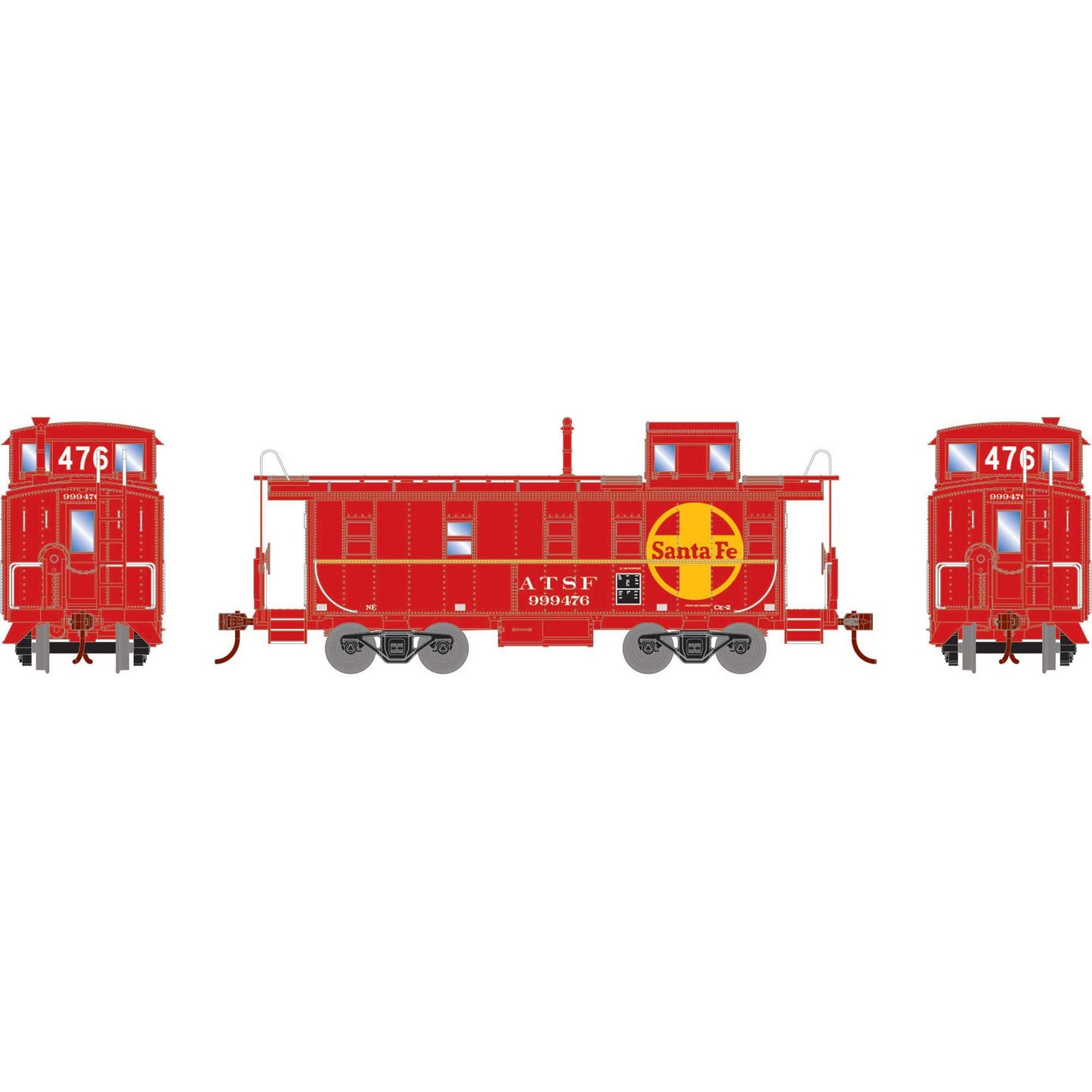 HO Cupola Caboose ATSF #999476 (ATH74028)
