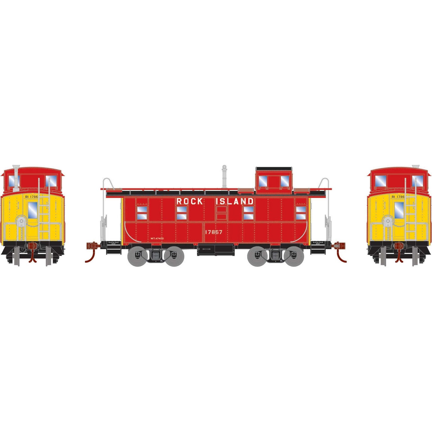 HO Cupola Caboose RI #17867 (ATH74029)
